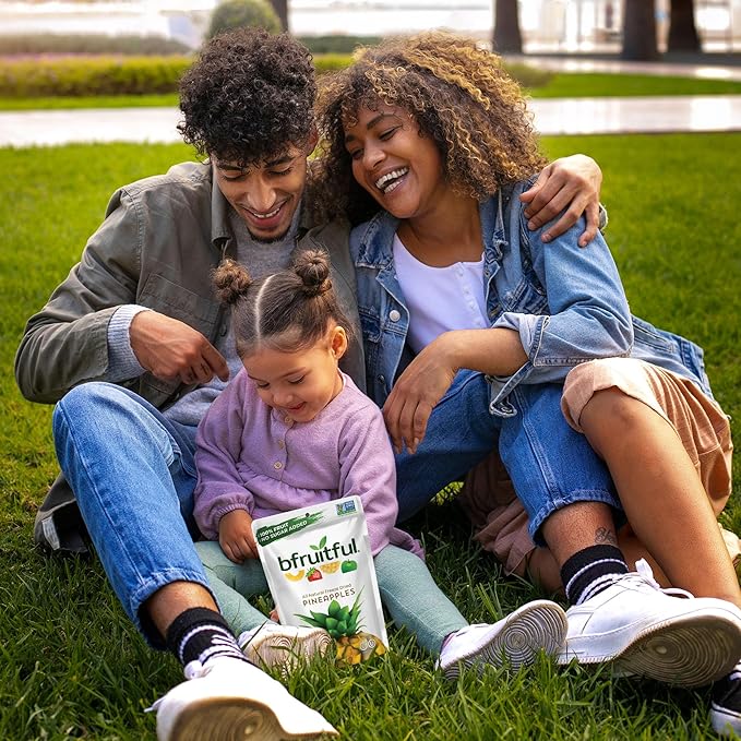 bfruitful Freeze-Dried Pineapple, Freeze Dried Fresh Fruit Bites, Gluten Free, Vegan, Dairy Free