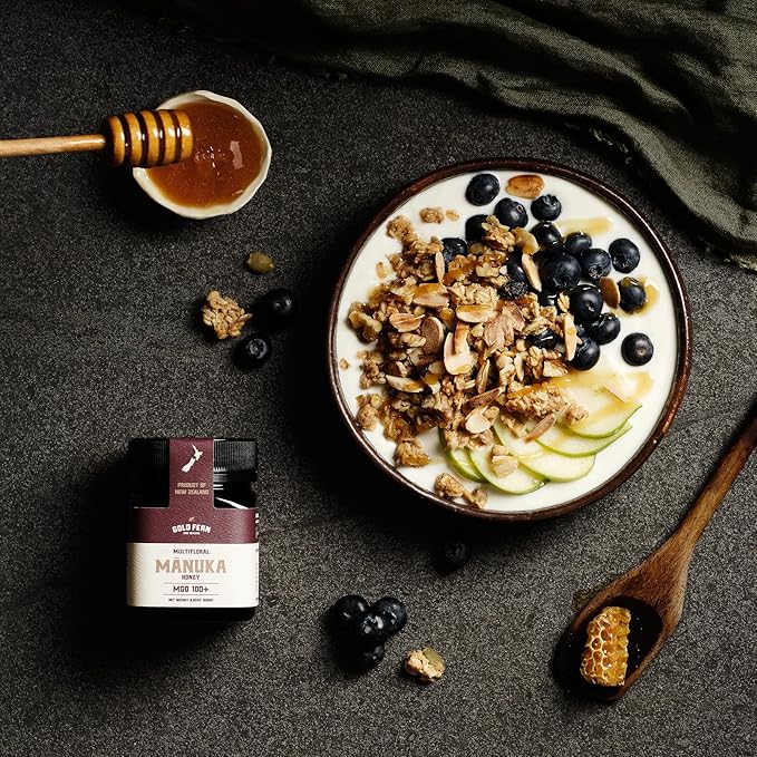 Gold Fern Honey - Raw New Zealand Manuka Honey | 8.8oz MGO 100+ | Pure, Natural, Unpasteurized, and