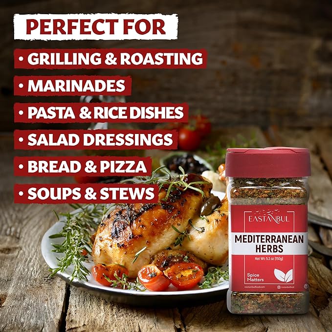 Eastanbul Mediterranean Seasoning, 5.29oz, Mediterranean Spice Blend, Herb & Salt Blend, Spiced Sea