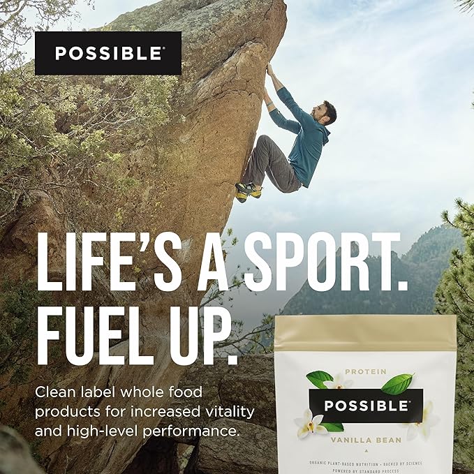 Possible Protein Powder Vanilla Bean - 20g of Vegan, Plant-Based Protein Mix - Non-GMO, Non-Dairy