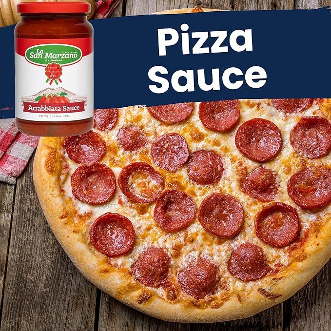 La San Marzano Arrabiata Sauce, 13 oz, Pasta Sauce Made in Italy, All Purpose Tomato Premium