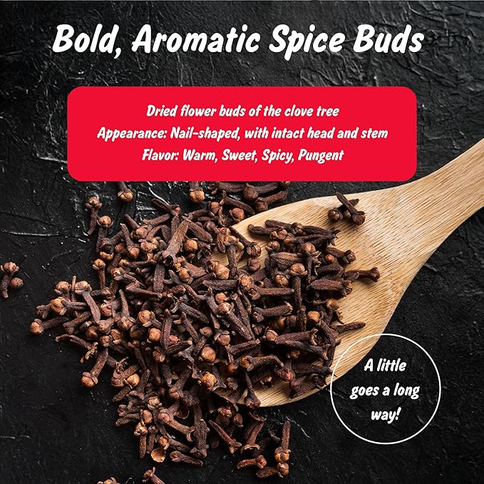 Spice Profile USDA Organic Whole Cloves, Lab Tested, Resealable 3.5 oz Pouch, Laung, Clavos de Olor
