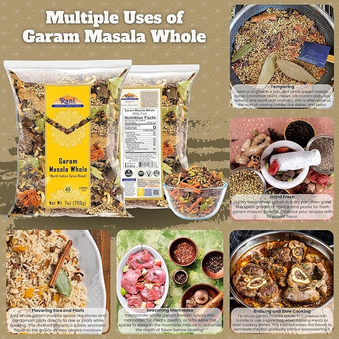 Rani Garam Masala Indian 11 Whole Spices Blend 7oz (200g) ~ All Natural, Salt-Free | Vegan | No