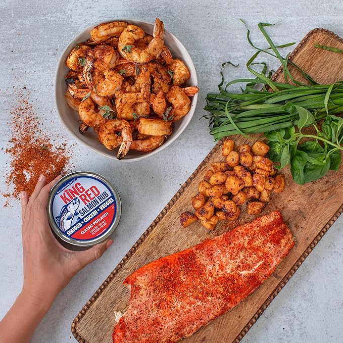 2-King Red Salmon Rub-Classic Potlatch Seasoning Dry Spice Blend-Fish Seafood-All Natural, Gluten