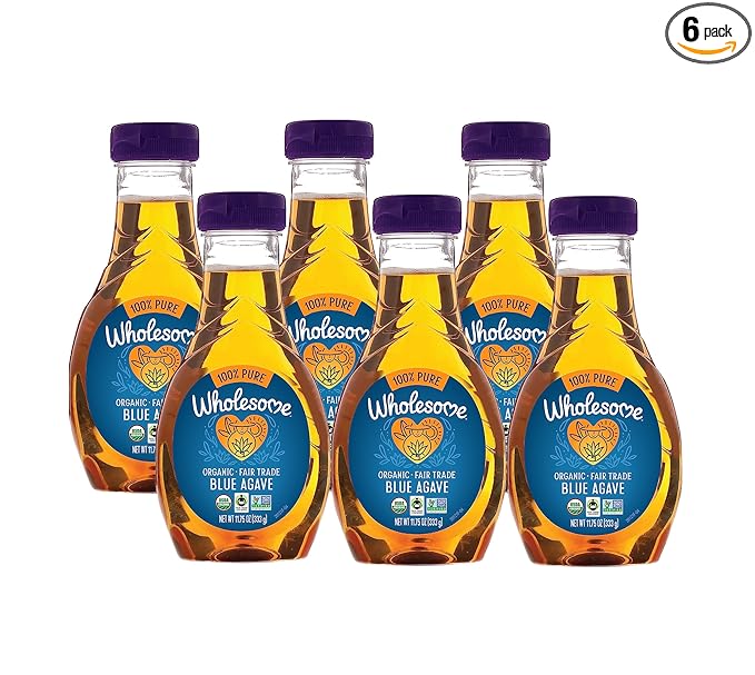 Wholesome Sweeteners 11.75-Ounce Organic Blue Agave Nectar, Fair Trade, 100% Pure, Non GMO, Gluten