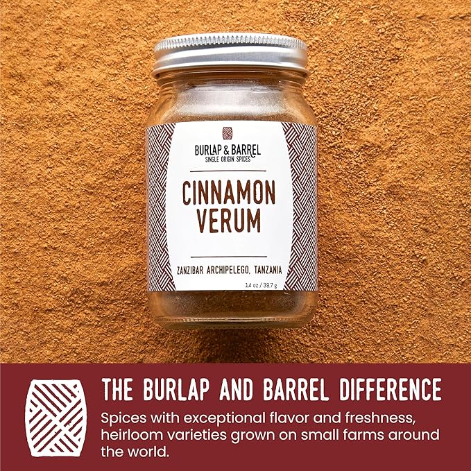 Burlap & Barrel Cinnamon Verum - Ground Ceylon Cinnamon Powder with Pine, Citrus Peel, and Sea Salt
