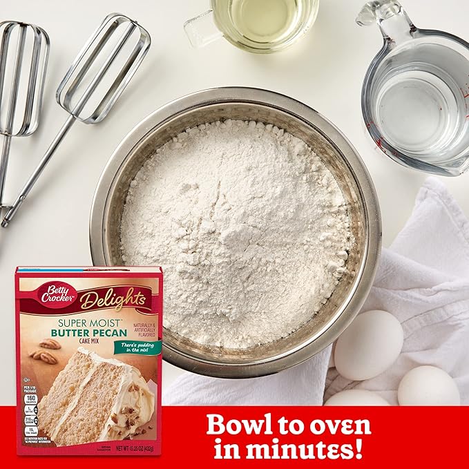 Betty Crocker Delights Super Moist Butter Pecan Cake Mix, 15.25 oz.