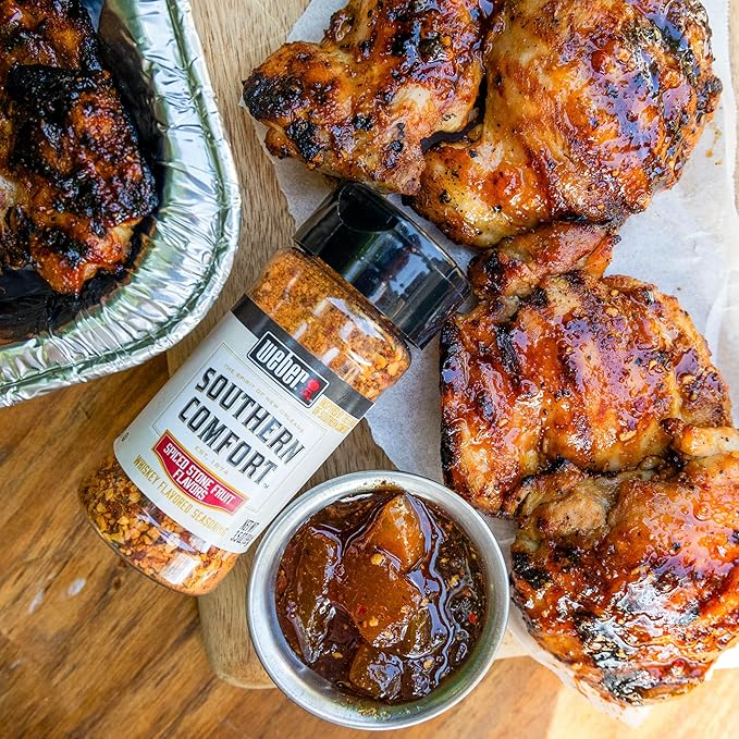 Weber Southern Comfort Whiskey Flavored BBQ Seasoning, 3.5 oz