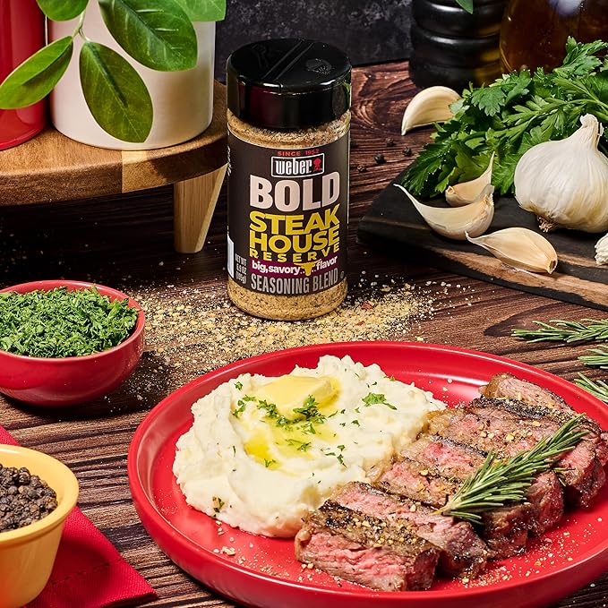 Weber BOLD Steakhouse Reserve Seasoning Blend, 6.9 Ounce Shaker (Pack of 6)