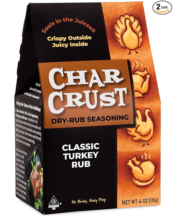 Char Crust Classic Turkey Rub | All-in-one seasonings | Perfect for Turkey, Poultry and Potatoes |