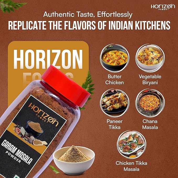 Horizon Foods Premium Red Chili Powder - 200g Indian Spice Blend for Tikka Masala Sauce, Mexican