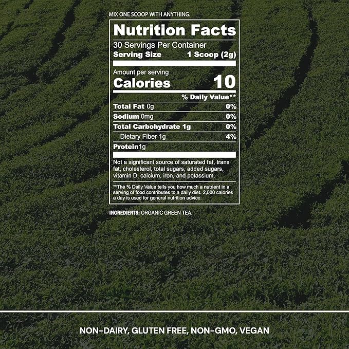 Blueprint Bryan Johnson Matcha Powder ??Ceremonial Grade Japanese Matcha ??Green Tea for Energy &