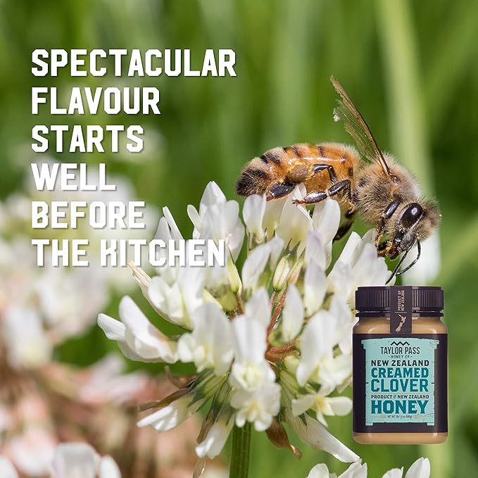 Taylor Pass Honey Co Creamed Clover Honey | Raw Creamed New Zealand Honey | Naturally Sweet &