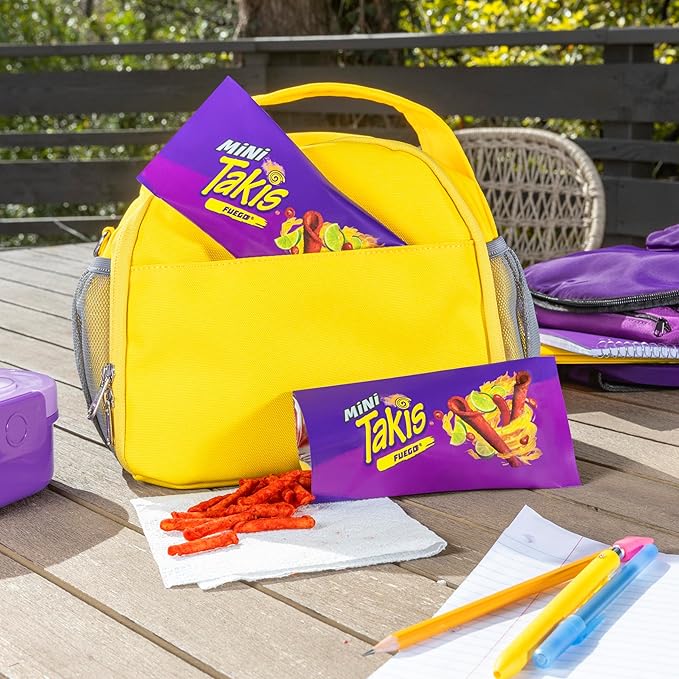 Takis Fuego Mini 25 pc / 1.23 oz Bite Size Multipack, Hot Chili Pepper & Lime Flavored Extreme