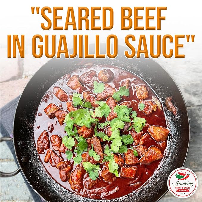 Guajillo Chile Powder Ground 1LB (16oz) – Natural and Premium. Great For Chili, Sauces, Stews
