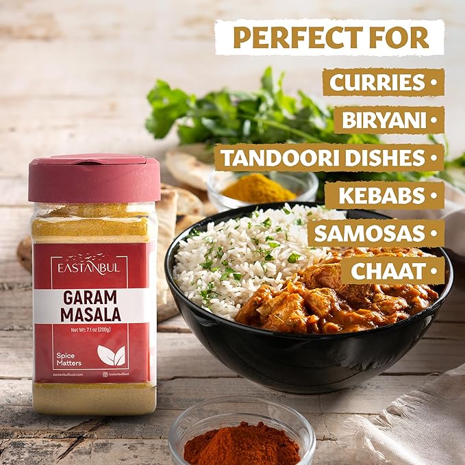 Eastanbul Garam Masala, 7.1oz Garam Masala Spice Powder Mix, Indian Spice, Top Culinary Grade