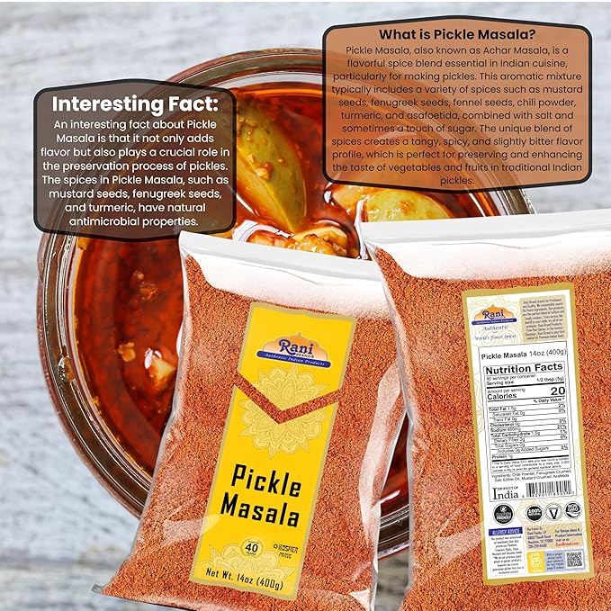 Rani Pickle (Achar) Masala Indian Spice Blend 14oz (400g) ~ All Natural | Vegan | Gluten Friendly |