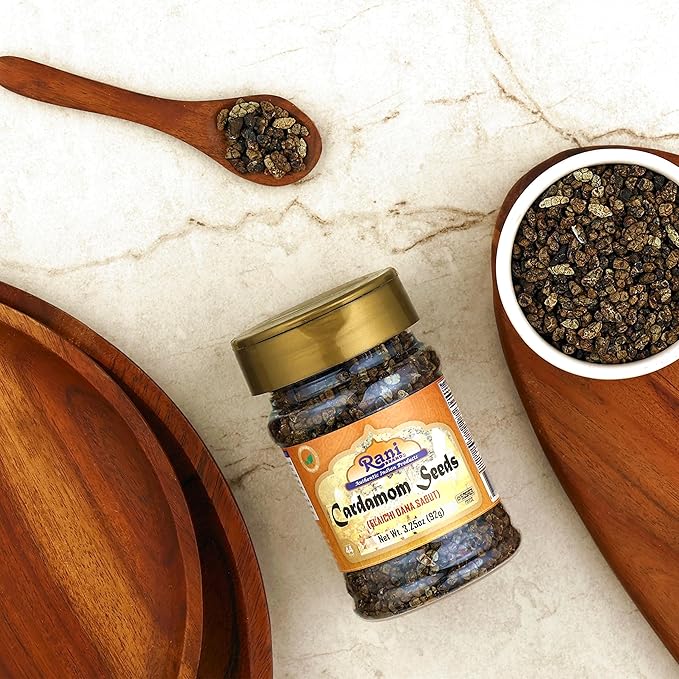 Rani Cardamom (Elachi) Decorticated Seeds Indian Spice 3.25oz (92g) PET Jar~ All Natural | Vegan |