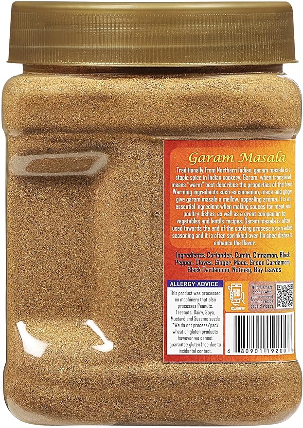Rani Garam Masala Indian 11-Spice Blend 16oz (1lb) 454g PET Jar ~ All Natural, Salt-Free | Vegan |