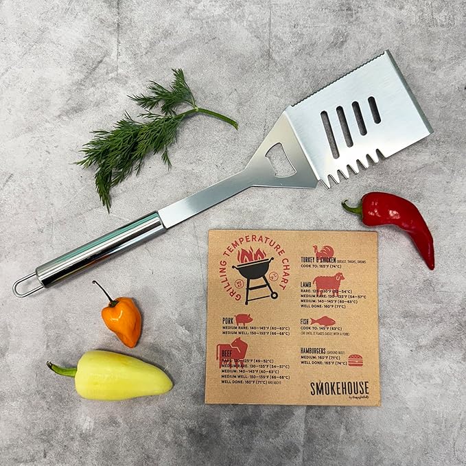 Smokehouse by Thoughtfully, Grilling Spices BBQ Set, Includes BBQ Spatula, Magnet and Flavorful