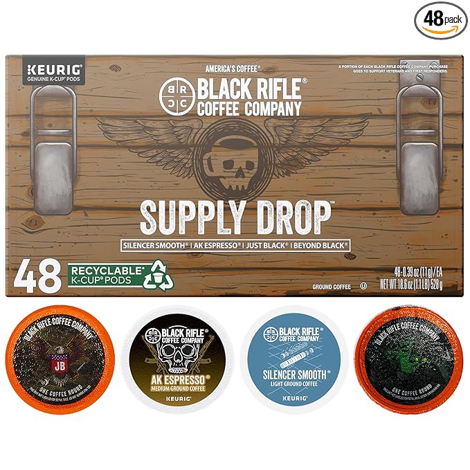 Black Rifle Coffee Company Supply Drop Variety Pack (48 Count of K Cups) - K Cups Coffee Variety