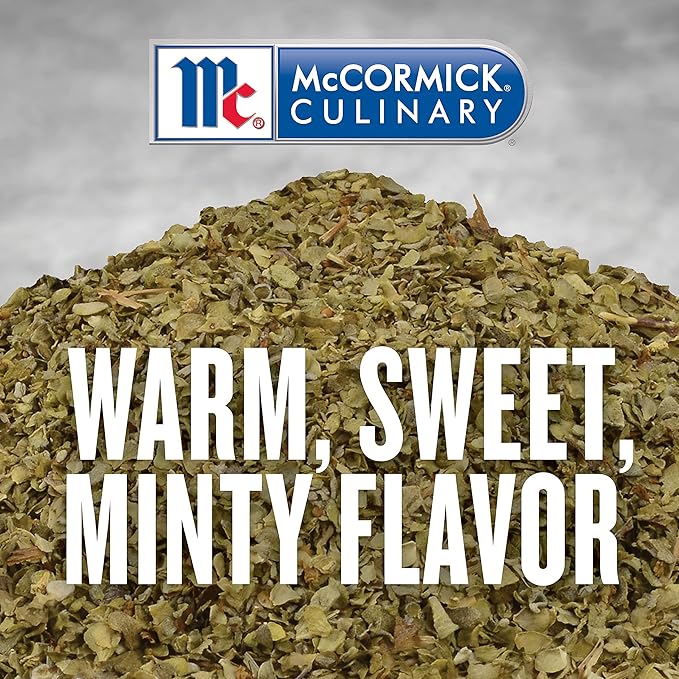 McCormick Culinary Marjoram Leaves, 4 oz - One 4 Ounce Container of Marjoram Spice for a Bitter