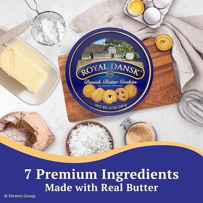Royal Dansk Danish Cookie Selection, No Preservatives or Coloring Added, 12 Oz. (Pack of 1)