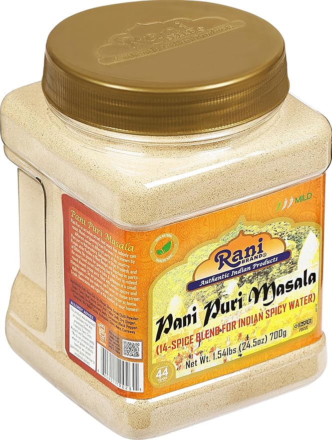 Rani Pani Puri Masala (14-Spice Blend for Indian Spicy Water) 24.5oz (1.54lbs) 700g PET Jar ~ All