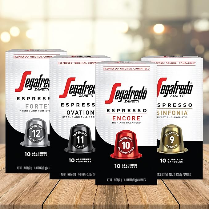 Segafredo Zanetti Espresso Capsules – Aluminum Pods for Nespresso Original Machines – Extra Dark