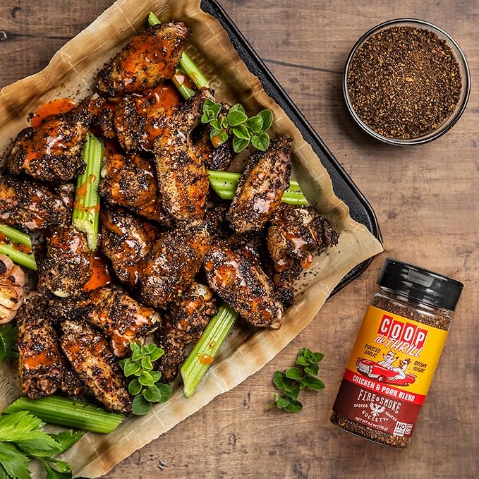 Fire & Smoke Society Coop de Thrill BBQ Seasoning | Chicken Seasonings and Pork Rubs for Smoking