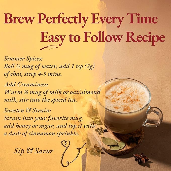 Sattva Tea Co | Assam Masala Chai | 200g/7oz Loose Leaf (Makes 40+ Cups) | Spiced Chai Tea Blend