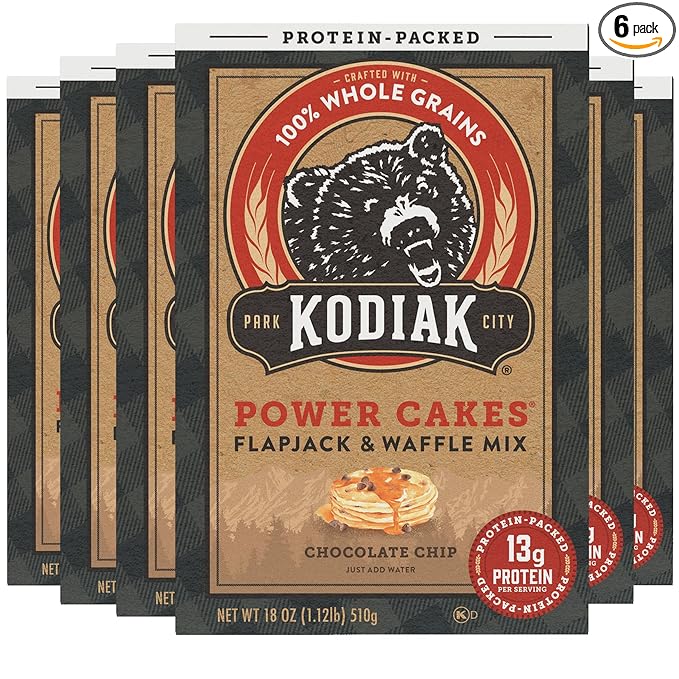 Kodiak Cakes Power Cakes, Pancake & Waffle Mix, Chocolate Chip, High Protein,100% Whole Grains