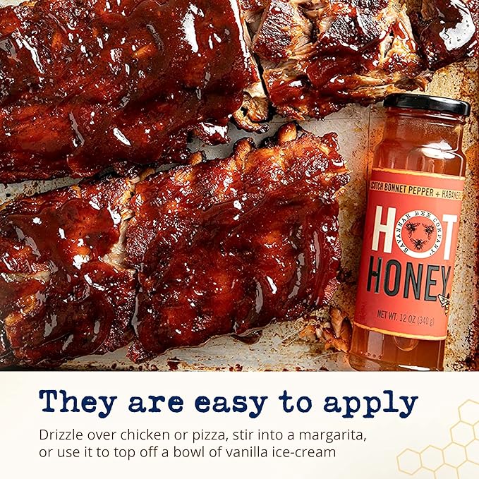 Savannah Bee Company 100% Pure and Gluten Free - Sweet and Spicy Honey Hot Sauce - Infused With