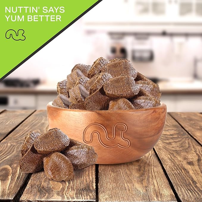 NUT CRAVINGS - Raw Brazil Nuts In Shell - Whole, (32oz - 2 LB) Bulk Nuts Packed Fresh in Resealable