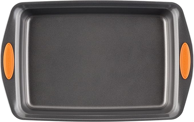 Rachael Ray Bakeware, Nonstick Baking / Cake Pan With Lid and Grips, Rectangle - 9 Inch x 13 Inch