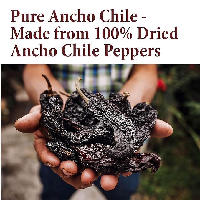 The Spice Way Premium Ancho Chile - Pure Ancho Chilli Powder (4 oz) made from pure dried ancho