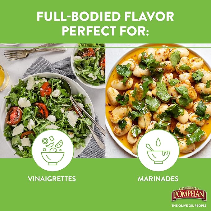 Pompeian USDA Organic Smooth Extra Virgin Olive Oil, Contains Polyphenols, First Cold Pressed, 68