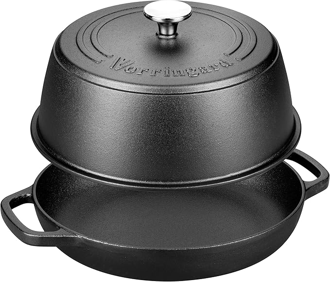 Cast Iron Dutch Oven Pot with Lid for Bread Baking - include Sourdough Bread Baking Supplies like