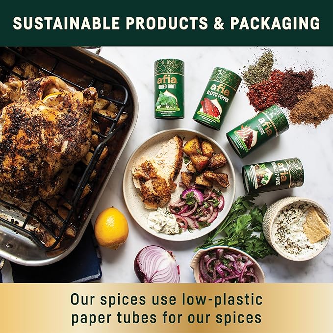 Afia Mediterranean Spice Blends Gift Set | Za?™atar, Baharat & Shawarma Spice | Mediterranean for