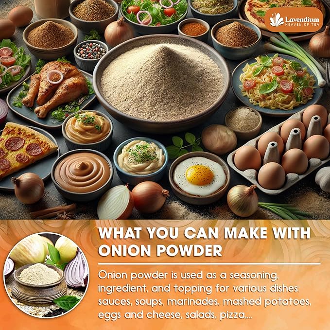 Lavendium, Premium 25oz Onion Powder, 100% Natural and Pure from Onion, Rich Flavor, Perfect for