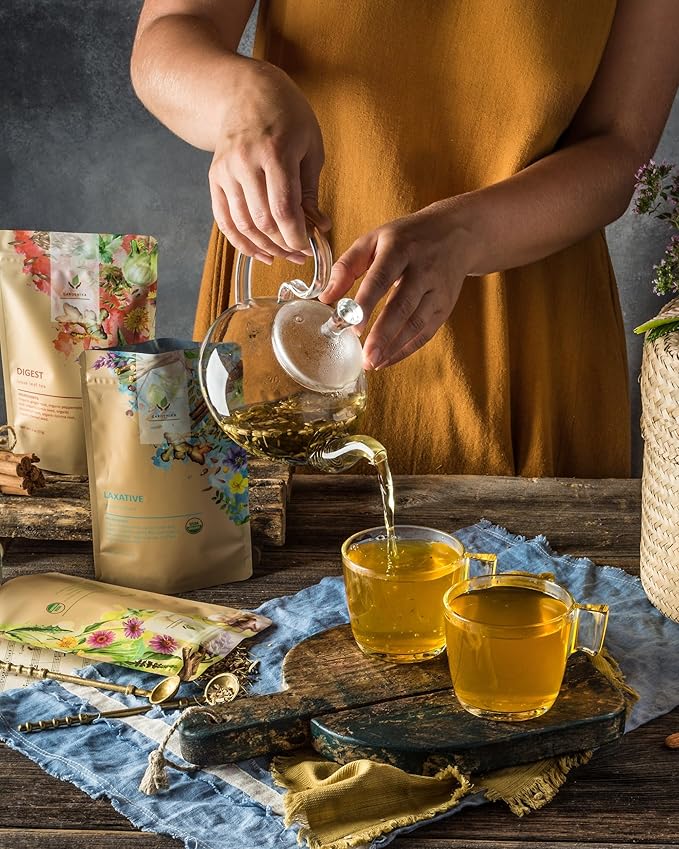 Gardenika Organic Loose Leaf Tea Sampler - Herbal Caffeine-Free Set - Ayurvedic Blend, KSA Kosher