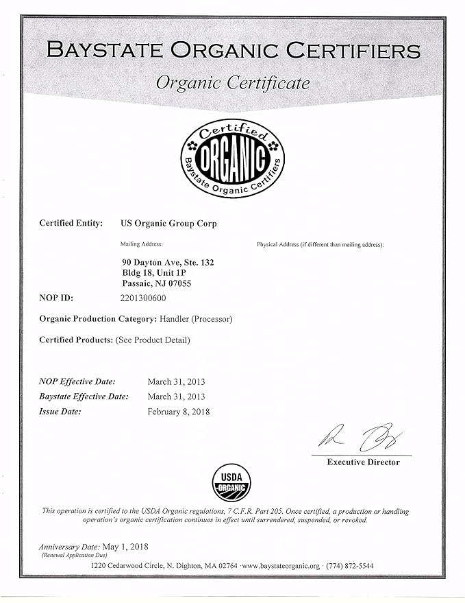 US Organic Jojoba Oil, USDA Certified Organic,100% Pure & Natural, Cold Pressed Virgin, Unrefined