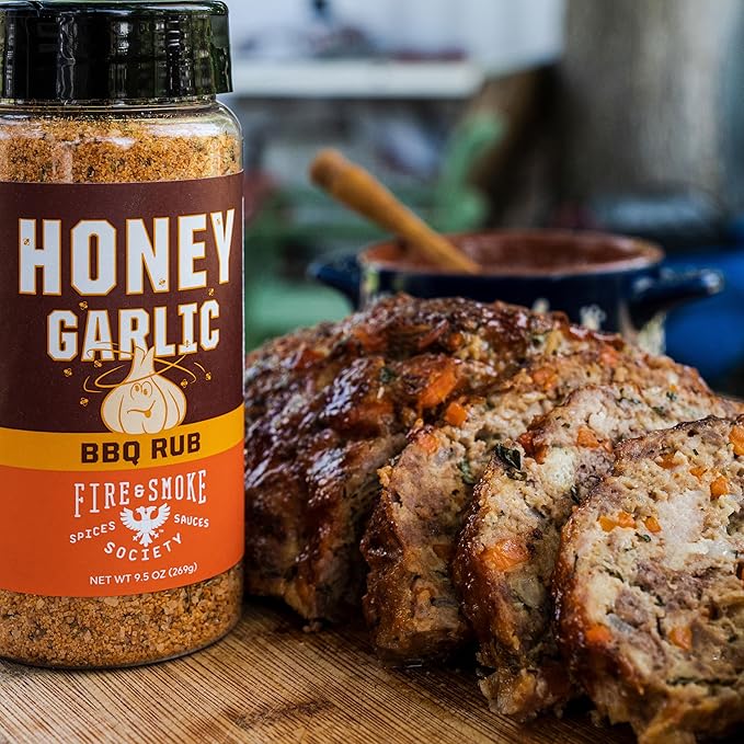 Fire & Smoke Society Honey Garlic BBQ Rub | Seasonings and Rubs for Smoking and Grilling | Pulled