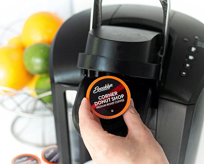 Brooklyn Beans Corner Donut Shop Gourmet Coffee Pods, Compatible with 2.0 Keurig Coffee Pods