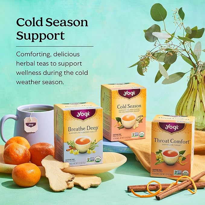 Yogi Tea Immune Support Tea Variety Pack - 16 Bags per Pack (3 Packs) - Immunity Support Sampler