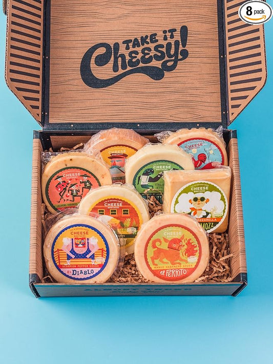 Cheese Bros. Brotherhood Gift Box | Fresh from Wisconsin | Assorted Gouda, Havarti, Mozzarella and