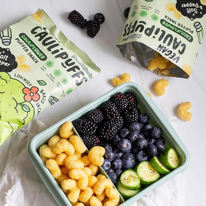 CauliPuffs - Corn, Rice, and Cauliflower Gluten Free Puffed Snack (15 x 0.75oz Bags, Vegan Salt &