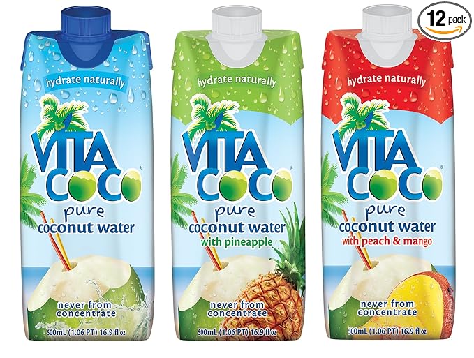 Vita Coco Coconut Water, Variety Pack - Naturally Hydrating Electrolyte Drink - Smart Alternative