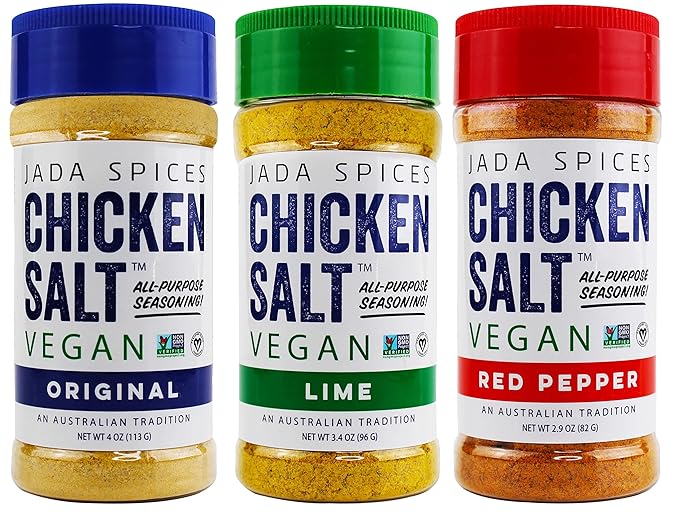 JADA Spices Chicken Salt Spice and Seasoning - Original, Lime, Red Pepper - Vegan, Keto & Paleo