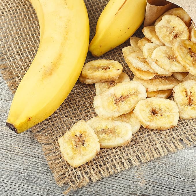 Dried Banana Chips, 4 Pound Bag Banana Chips, Dried Fruit, Dehydrated Bananas, The Hampton Popcorn
